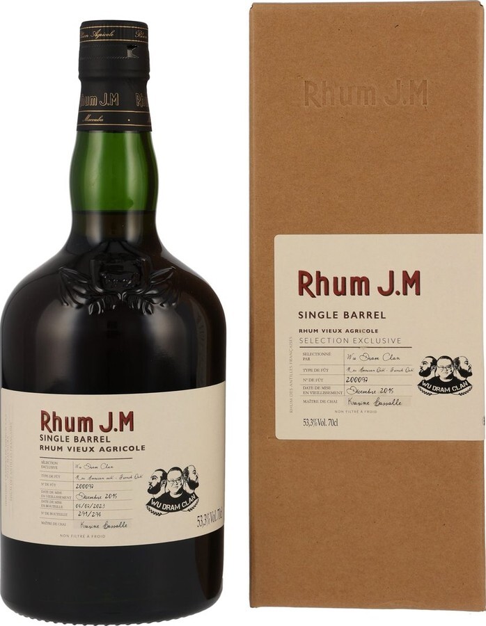 Rhum J.M 2015 Bottled for Wu Dram Clan 53.3% 700ml