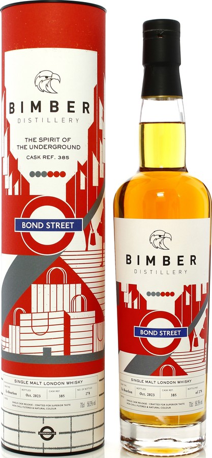 Bimber Bond Street The Spirit of the Underground Ex-Bourbon 56.3% 700ml
