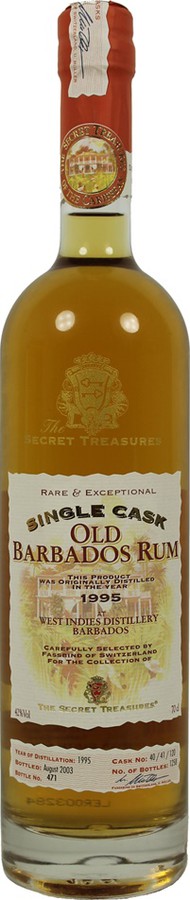 The Secret Treasures1995 Single Cask Old Barbados Rum 42% 700ml