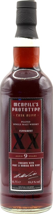 McNeill's Prototype 9yo MNC Experiment #20 3yo Port Finish 1yo Domina Finish 55.5% 700ml