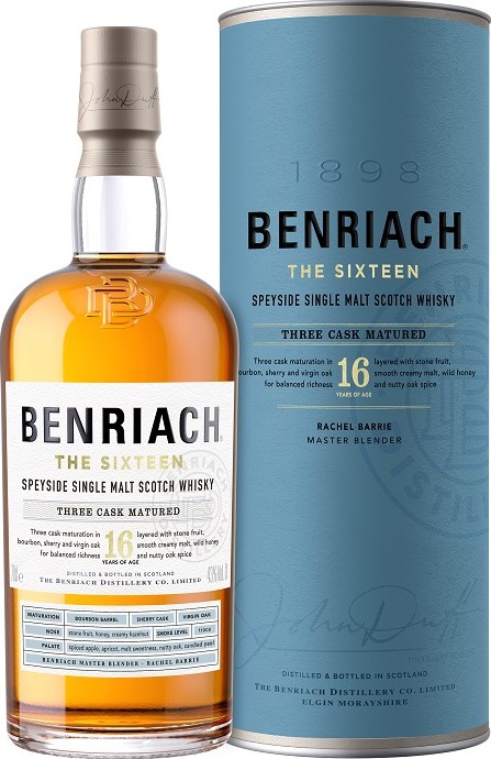 BenRiach 16yo The Sixteen Bourbon barrel sherry virgin oak 43% 750ml