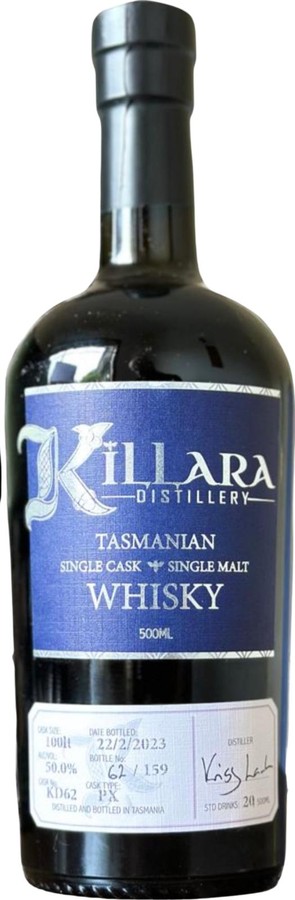 Killara Tasmanian Whisky Single Cask PX 50% 500ml