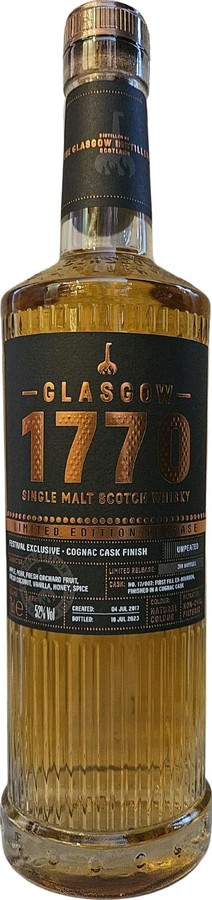 1770 2017 Glasgow Single Malt 1st Fill ex-Bourbon International Whisky Society 52% 700ml