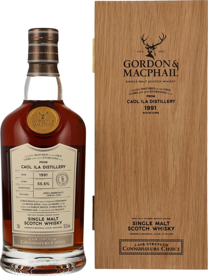 Caol Ila 1991 GM Connoisseurs Choice Cask Strength Refill Sherry Butt 55.5% 700ml