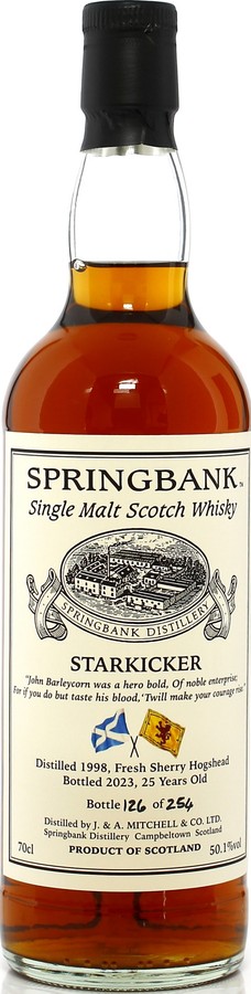 Springbank 1998 Starkicker Fresh Sherry Hogshead 50.1% 700ml