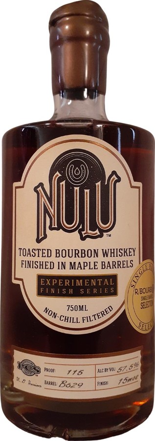 Nulu 8yo Toasted Oak Maple barrel finish R Bourbon 57.5% 750ml