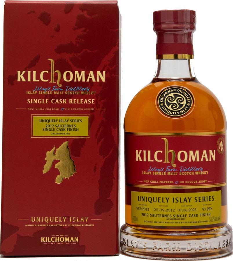 Kilchoman 2012 Uniquely Islay Series An Samhradh 2023 Bourbon Sauternes Finish 53.2% 700ml