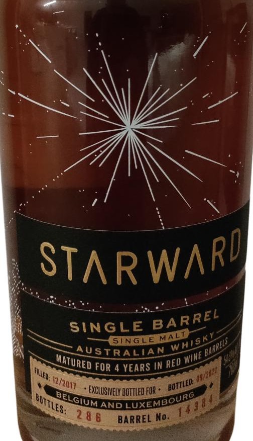 Starward 2017 Single Cask Wine Matured The Nectar 54.8% 700ml