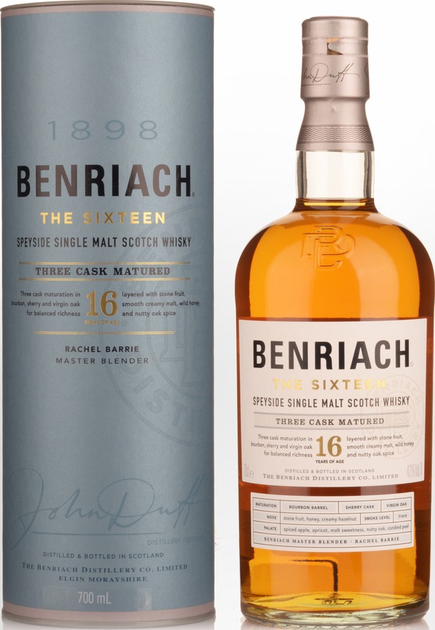 BenRiach 16yo The Sixteen Bourbon barrel sherry virgin oak 43% 700ml