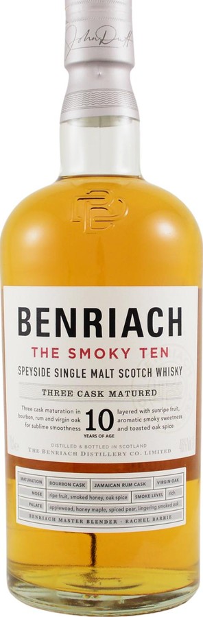 BenRiach 10yo The Smoky Ten Bourbon Barrels Jamaican Rum Virgin Oak 46% 700ml
