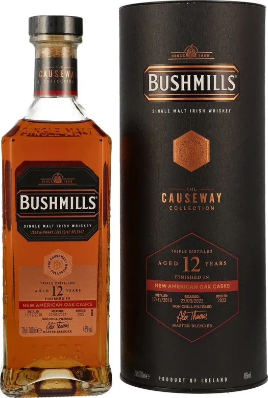 Bushmills 2010 The Causeway Collection Oloroso Sherry Ex-Bourbon New American Oak Germany Exclusive Release 46% 700ml