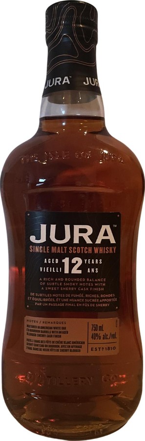 Isle of Jura 12yo Single Malt Scotch Whisky Oloroso sherry Finshed 40% 750ml