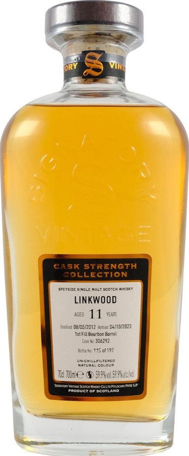 Linkwood 2012 SV Cask Strength Collection 1st Fill Bourbon Barrel 59.9% 700ml
