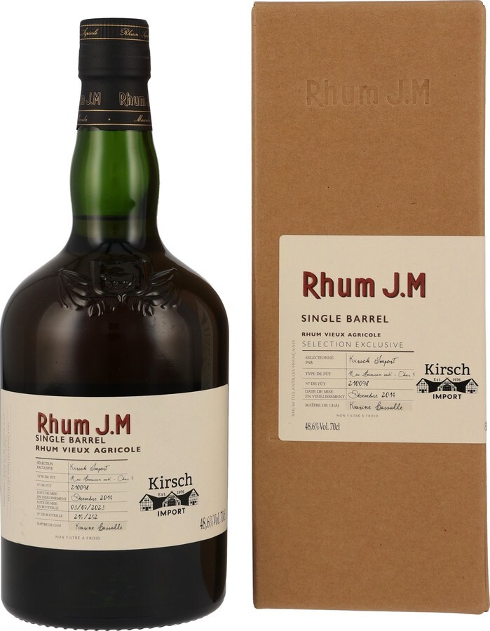 Rhum J.M 2014 Kirsch Import Single Barrel #210098 8yo 48.6% 700ml