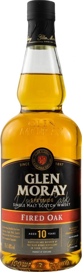 Glen Moray 10yo Fired Oak Bourbon & Virgin American Oak Casks 40% 700ml