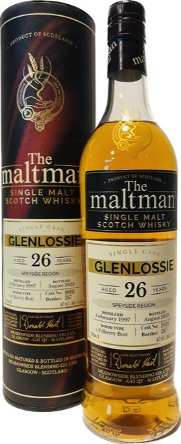 Glenlossie 1997 MBl Refill Sherry Butt 47.6% 700ml