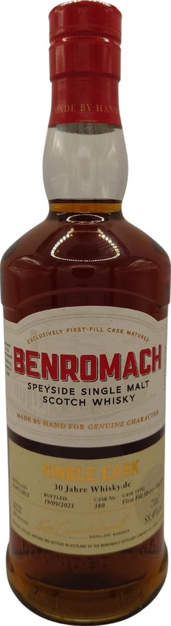Benromach 2012 Single Sherry Cask 1st Fill Sherry Hogshead Whisky.de 58.4% 700ml