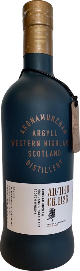 Ardnamurchan 2016 AD 11:16 CK.1126 Peated 1st Fill American Oak Oloroso Octave Exclusively bottled for Australia 59.2% 700ml