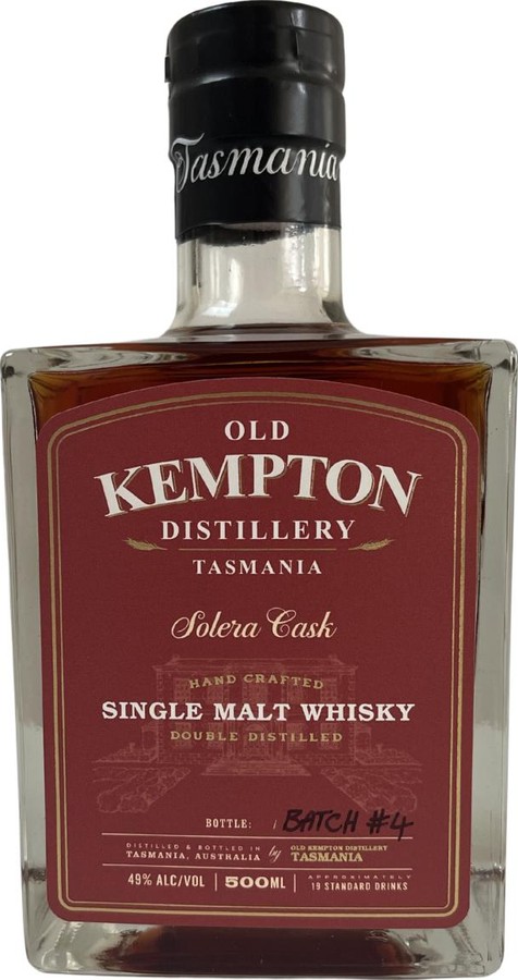 Old Kempton Solera Cask Release Number #4 49% 500ml