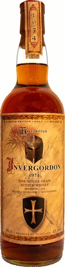 Invergordon 1974 JW Kreuzritter Bourbon Monnier Traiding AG 43.1% 700ml