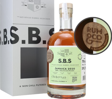 S.B.S 2020 Jamaica LROK Bottled for Rum & Co Parajete Cask Matured 59.2% 700ml
