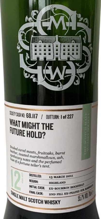 Blair Athol 2011 SMWS 68.117 What might the future hold? 2nd Fill STR Ex-Peated Barrique Finish 55.7% 700ml