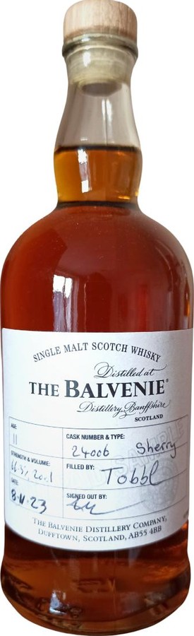 Balvenie 11yo Handfilled Distillery only Oloroso Sherry Warehouse 24 Tasting Bottling 66.3% 200ml