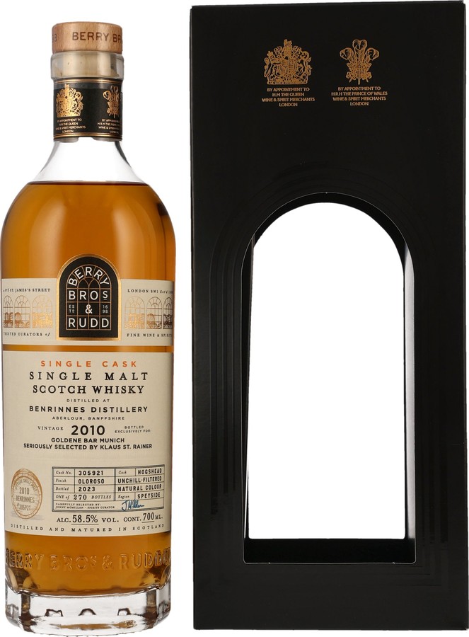 Benrinnes 2010 BR Hogshead Goldene Bar Munich 58.5% 700ml