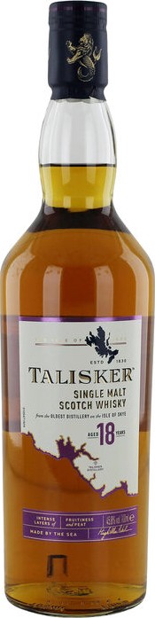 Talisker 18yo From the Oldest Distillery on the Isle of Skye Bourbon and Sherry Casks 45.8% 700ml