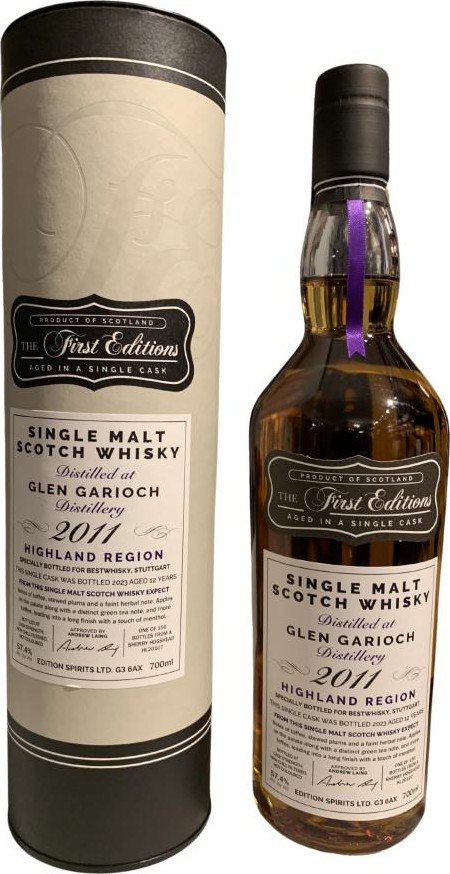 Glen Garioch 2011 ED 1st Editions Sherry Hogshead Bestwhisky Stuttgart 57.4% 700ml