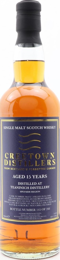 Teaninich 2008 Whb Creetown Distillers Oloroso Hogshead Finish 53% 700ml