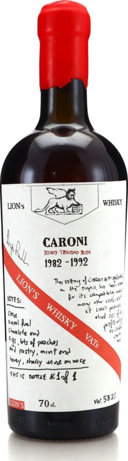 Lion's Whisky 1982 1992 Caroni Heavy Trinidad 58.3% 700ml