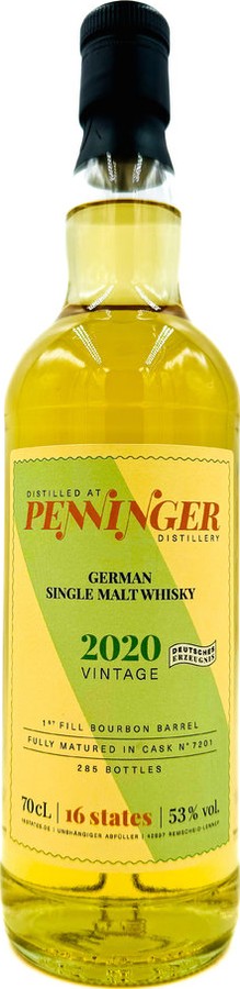 Penninger 2020 16st 1st Fill Bourbon Barrel 53% 700ml