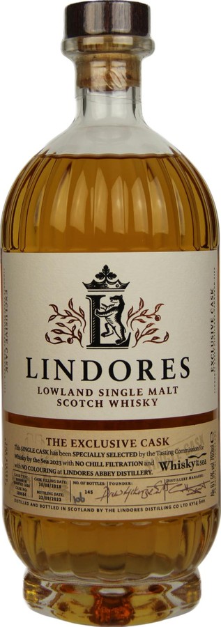 Lindores Abbey 2018 The Exclusive Cask bourbon quarter cask Whisky by the Sea 2023 61.5% 700ml