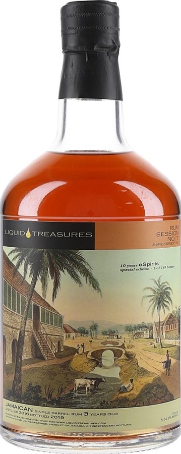 Liquid Treasures 2016 Jamaica Rum Session No.7 3yo 54.2% 700ml