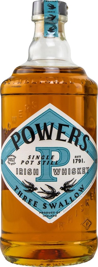 Powers Three Swallow Irish Whisky American Bourbon Barrels Sherry Casks 40% 700ml