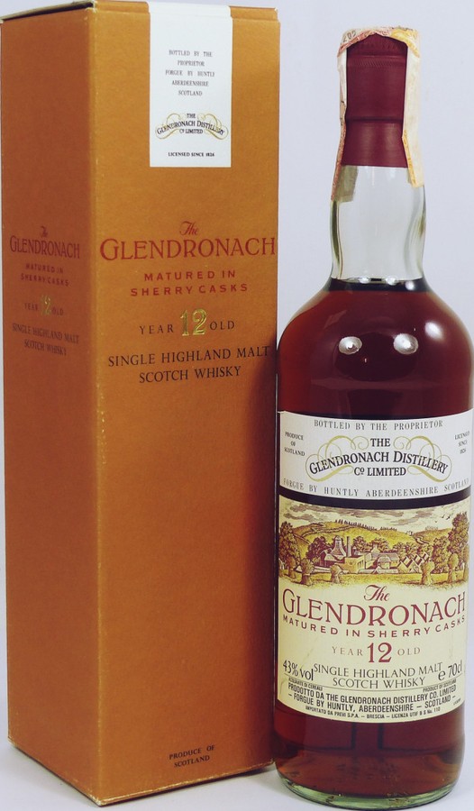 Glendronach 12yo Matured in Sherry Casks Sherry Importato da Previ S.P.A. Brescia 43% 700ml