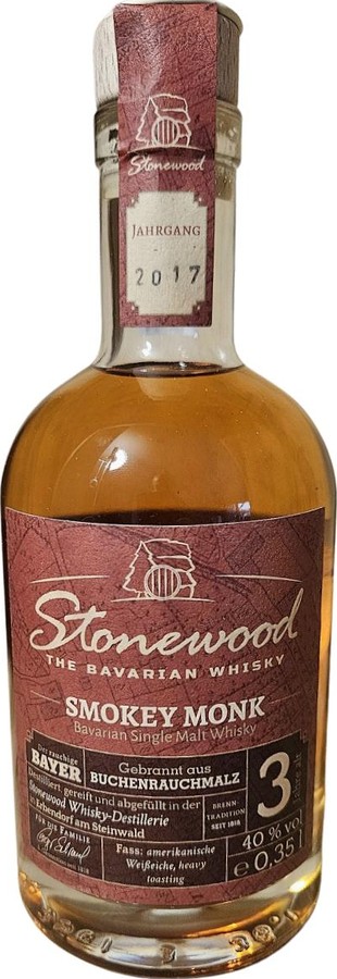 Stonewood 2017 Smokey Monk amerikanische Weisseiche heavy toasting 40% 350ml