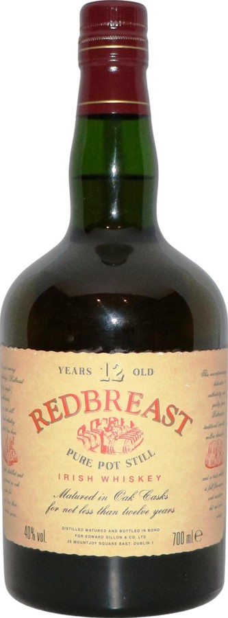 Redbreast 12yo Pure Pot Still Edward Dillon & Company Dublin 40% 700ml