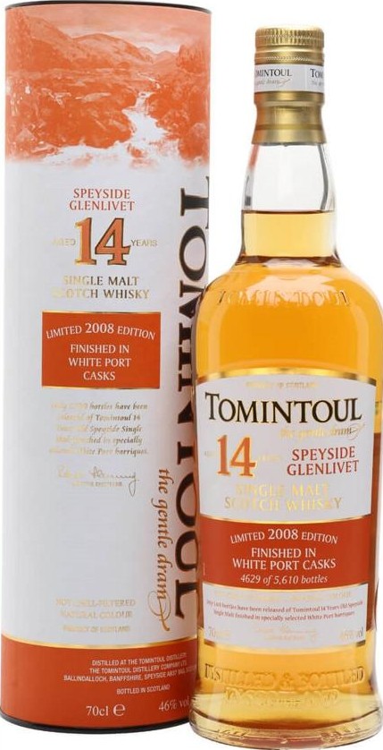 Tomintoul 2008 Limited Edition White Port Finish 46% 700ml