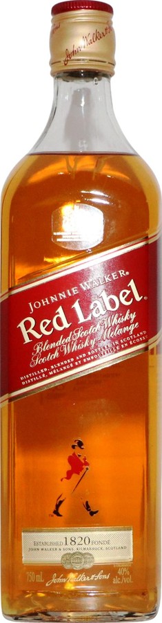 Johnnie Walker Whisky Label - Scotch Red Radar 40% 750ml Spirit
