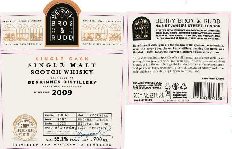 Benrinnes 2009 BR Hogshead 52.1% 700ml