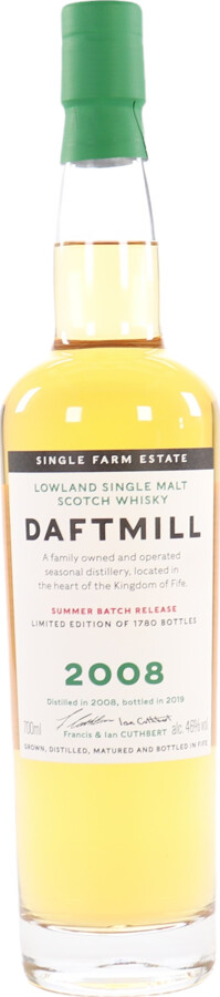 Daftmill 2008 Summer Batch Release Bourbon 46% 700ml