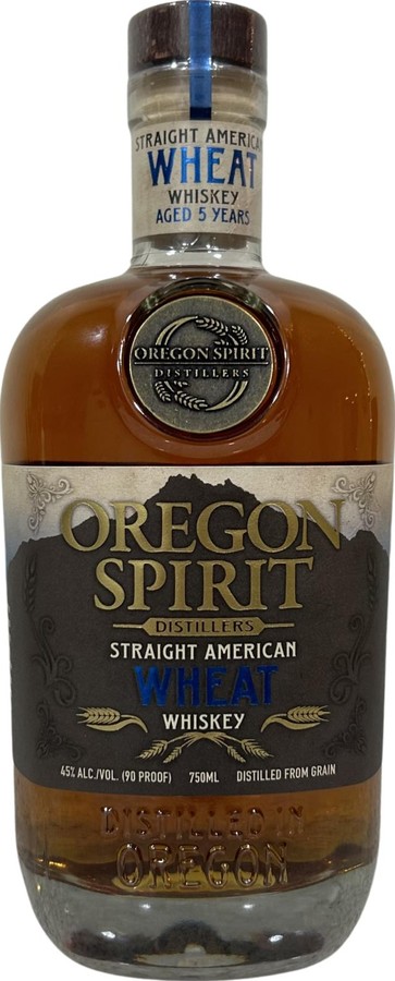 Oregon Spirit 5yo Straight American Wheat Whisky New American White Oak Barrel 45% 750ml