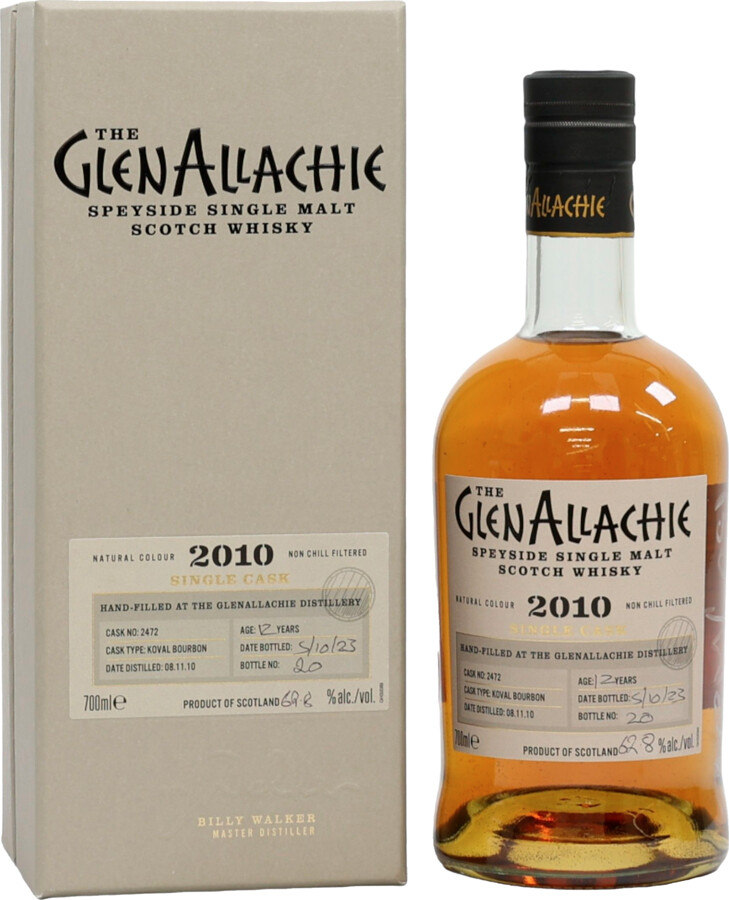 Glenallachie 2010 Koval Bourbon Single Cask #2472 12yo 62.8% 700ml