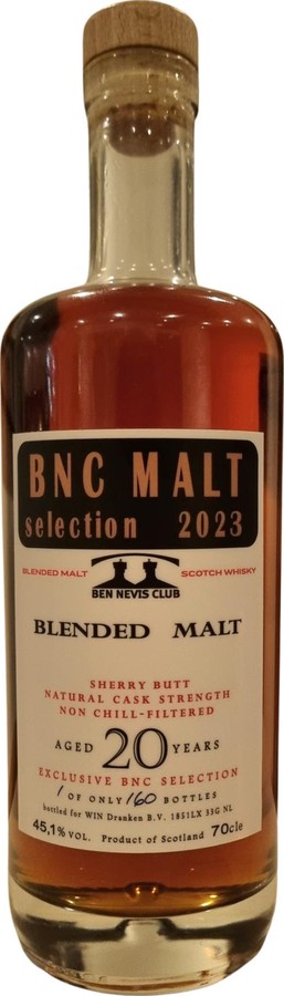 Blended Malt 20yo BNCA sherry butt Ben Nevis Club Alkmaar 45.1% 700ml