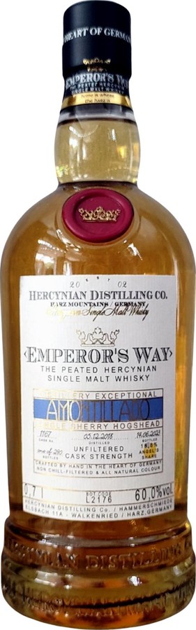 Emperor's Way 2018 Distillery Exceptional Single European Oak Amontillado Hogshead 60% 700ml