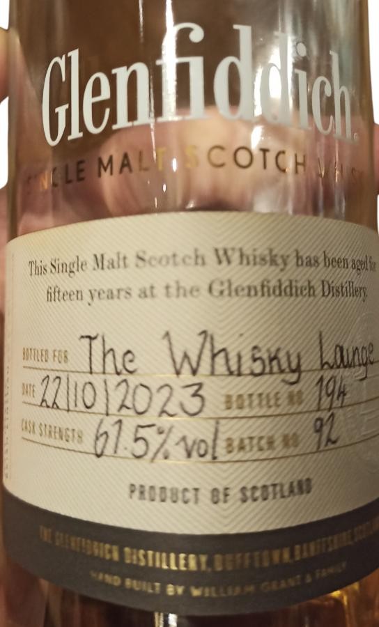 Glenfiddich 15yo The Whisky Lounge 61.5% 700ml