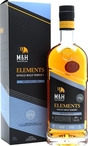 M&H Elements Red Wine Cask Ex-Bourbon & Israeli Red Wine 46% 700ml