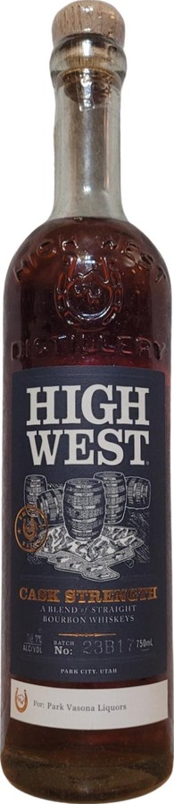 High West 2023 Cask Strength Charred New American Oak Park Vasona Liquors 58.7% 750ml